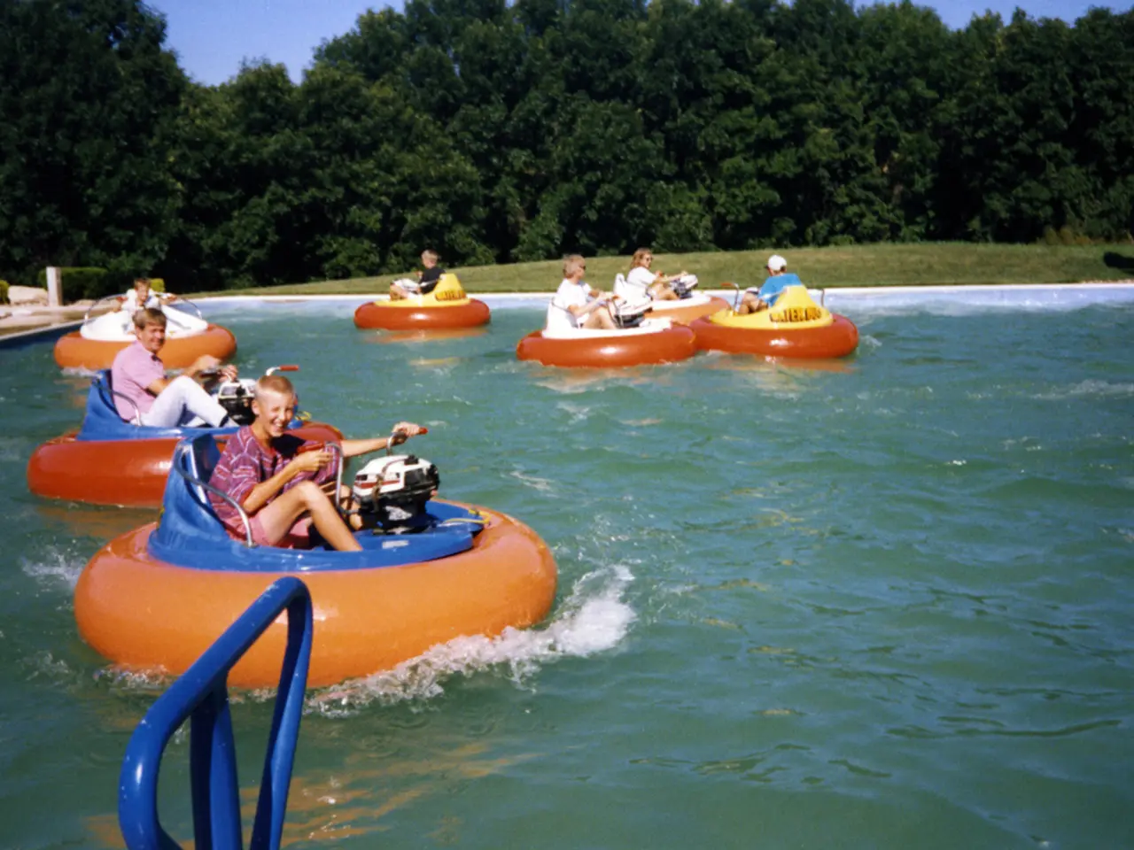 Large, Inflatable Swimming Pool for Adults Offers Relief during Summer's Tough Final Stretch