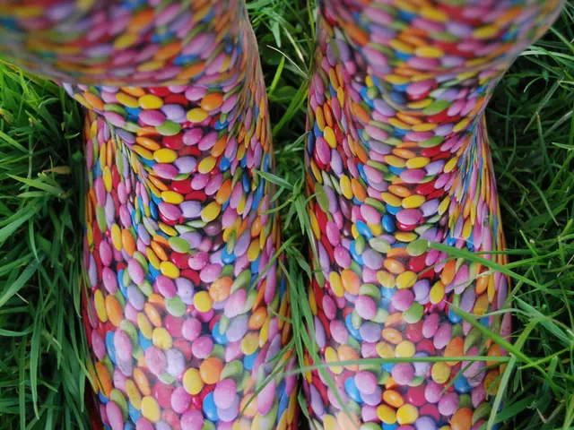 Crimson gemstone, Amethyst, under spotlight amidst jeweler's showcase