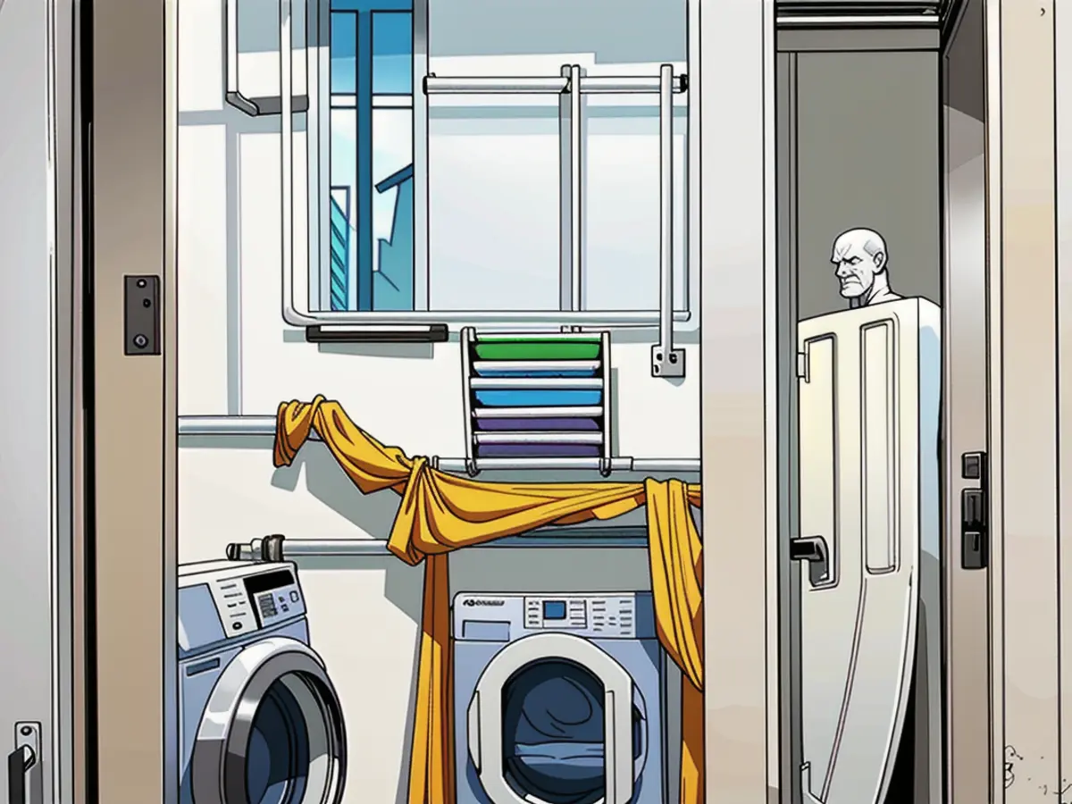 Customized closet with integrated laundry facilities using barn-style doors Nine House Decoration Selections That Professional Designers Avoid