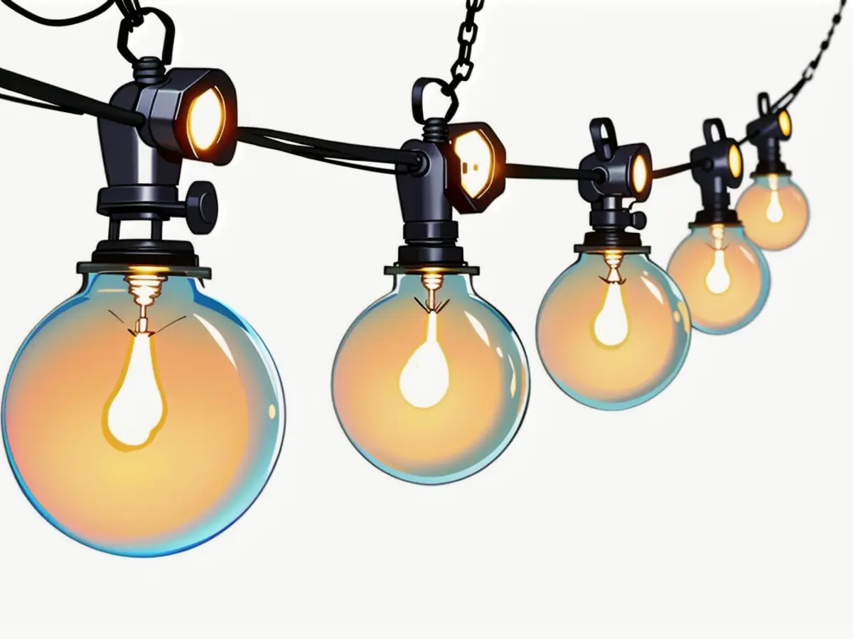 Outdoor LED String Lights (25 Feet, 13 Bulbs with Spare, Black) – G40 Globe, Edison Plastic Design, Waterproof & Connectable, Ideal for Backyard, Porch, Balcony, Parties. E12 Socket Base. Discounted Outdoor Lighting Options on Amazon Below $30